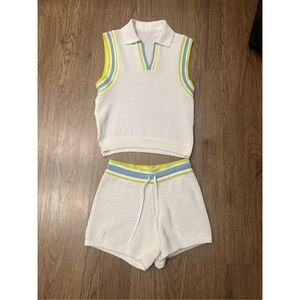 EleVen by Venus Williams Women's Weekender Knit  short set